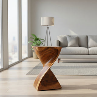 Paloma Accent Side Table, Dark Brown Wood End Table for Living Room, Modern Small Side Table for Bedroom, Sofa, Hallway Decor