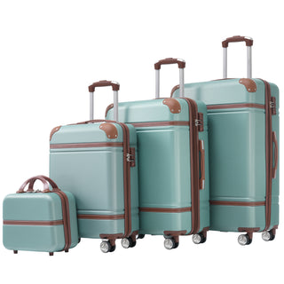 Hardshell Luggage Set 4 Pieces with TSA Lock, Lightweight ABS, Green