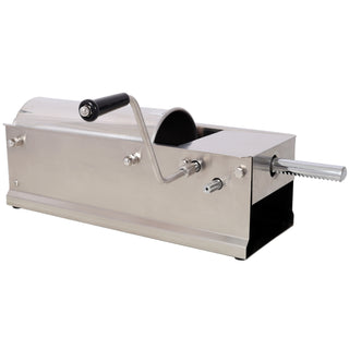 5L / 11 lb Horizontal Sausage Stuffer | Stainless Steel Manual Sausage Maker with 4 Filling Nozzles | Home & Commercial Use