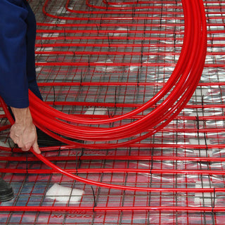 1/2 Inch PEX-A Pipe | 2 x 100 ft Hot & Cold Water Lines with Free Cutter (Blue & Red)