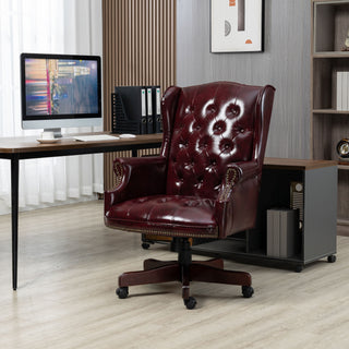 UMLO-Series Executive Command: High-Back Ergonomic Reclining Module – Ultra-Density Thick-Padded Interface, Precision Glide Caster System & High-Saturation PU Leather (Burgundy