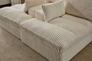 Oversized Double Chaise Lounge - Luxury Cloud Sofa Bed, White