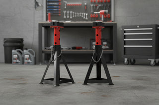 3 Ton Heavy Duty Jack Stands - Professional Steel Axle Pair - Double Locking Safety Design