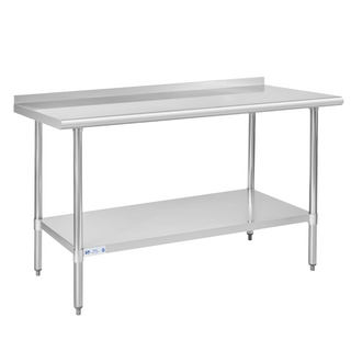 30x60 Inch Stainless Steel Table | Commercial Metal Prep Table with Adjustable Undershelf