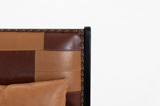 Modern Boho Accent Chair with Solid Wood Frame