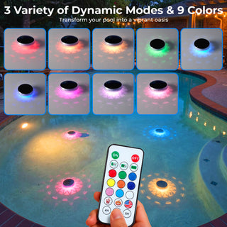 Solar floating pool light, view 3