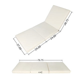 2-Piece Acacia Wood Chaise Lounge Set with Cream Triple-Fold Cushions – Outdoor Recliners (Matching Dark Grey Available)