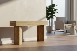 Rustic Side Table &amp; Compact Console Table - Industrial Sofa Table Set