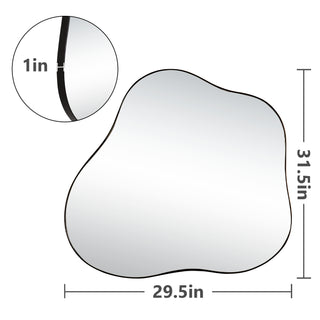Cloud-Shaped Metal Accent Wall Mirror