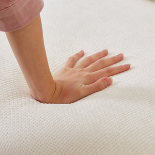 98.5" Contemporary 3-Seater Sofa – Beige Linen Couch with Soft Arm Pillows & Cushions, for Living Room, Bedroom, or Office