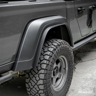 Front & Rear Fenders for 2020–2024 Jeep Gladiator JT Mojave & Rubicon – 4PCS Off-Road Fender Liner Set (Fits High Clearance Fender Flares Only)