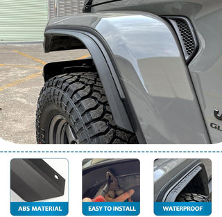 Front & Rear Fenders Compatible with 2020-2024 Jeep Wrangler Gladiator JT Sport & Willys( Fit JT Original low Fender )