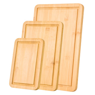 Bamboo Cutting Board Premium Versatile Cut Board with Built-in Handle