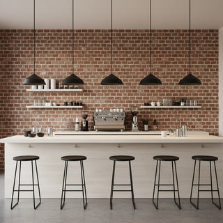 Modern 14-Inch Integrated LED Black Pendant Light - Dimmable Minimalist Hanging Ceiling Fixture for Kitchen Island, Dining Room, and Office - Industrial Grade High-Lumen Architectural Lighting