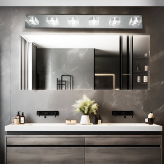 38 inch chrome 6-light LED vanity light, view 3