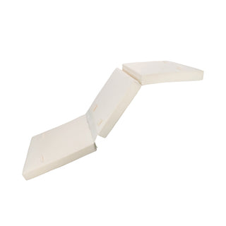 2-Piece Acacia Wood Chaise Lounge Set with Cream Triple-Fold Cushions – Outdoor Recliners (Matching Dark Grey Available)