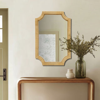 1-Piece Natural Rattan Wall Mirror