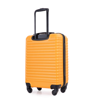 Lightweight 20' Carry On Luggage, Spinner Wheels, Orange, ABS, Compact Size