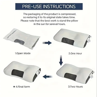 YBZ 3D Knitted Cotton Massage Pillow -white (2 pack)