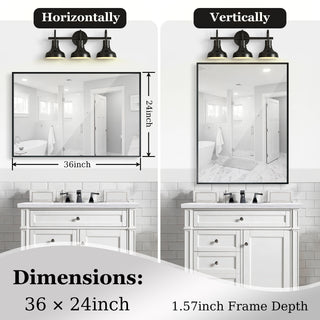 36x24" PRO-SERIES Industrial Metal Mirror – "Structural-Grade" Aluminum Chassis with "Ultra-Clarity" Optical-Engine & "Dual-Axis" Deployment Logic