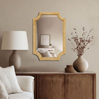 1-Piece Natural Rattan Wall Mirror