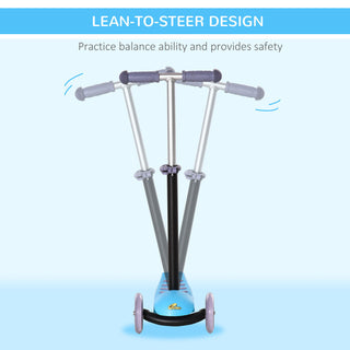 3-in-1 Ride On Push Car, Kids Scooter, Sliding Walker, Push Rider, with Adjustable Handlebar, 3 Balanced Wheels, Removable Storage Seat, for Boys and Girls Aged 2-6 Years Olds, Blue