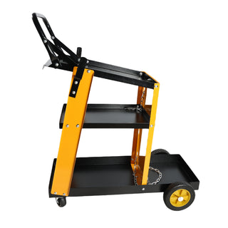 Multi Function 3 tier Welding Cart. gas bottle and accessory storage.Welding Heavy Duty  Cart for Tig Mig Welder and Plasma Cutter  with Upgrade Handles and Increase Storage Space Tank Storage