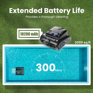 Y50 Cordless Robotic Pool Vacuum Cleaner – Powerful Suction, Automatic Wall Climbing, Hands-Free Debris Removal for In-Ground & Above-Ground Pools
