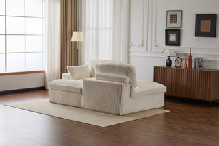 Oversized Double Chaise Lounge - Luxury Cloud Sofa Bed, White