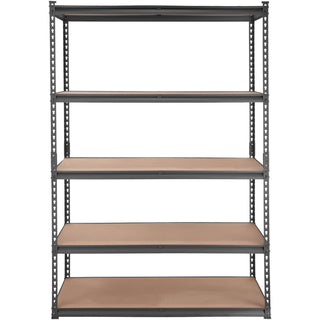 5-Tier Adjustable Heavy Duty Storage Shelving Unit, 2000 lbs Capacity Metal Garage & Utility Rack, Black, 18"D x 48"W x 72"H for Home & Commercial Use