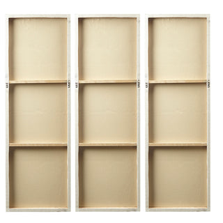 Hand painted gold burst triptych wall art set, view 12