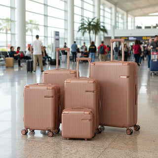 4-piece hard luggage, 360 ° dual rotating four-wheel luggage, password lock, lightweight universal wheel luggage, portable luggage.