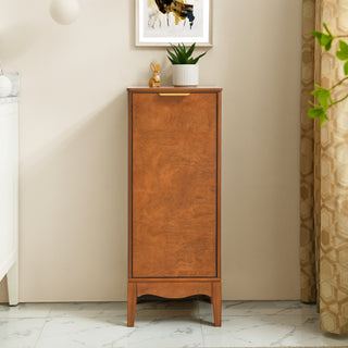 Modern Bathroom Floor Cabinet &Linen cabinet, Narrow Slim Small Storage Cabinet, Antique Brass(14.5'×12.6'×35.7')