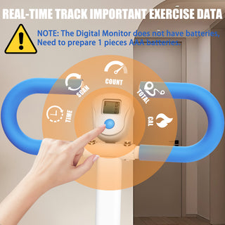 Stair Stepper with Resistance – Home Vertical Climber Workout Machine, Full-Body Fitness Equipment with Adjustable Handlebar & Stable Frame (Blue)