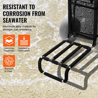 Beach Dolly with Big Balloon Wheels for Sand, Folding Heavy Duty Cart, 165 LBS Capacity, Adjustable Handle & Large Cargo Deck