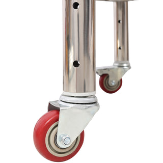 Compact Stainless Steel Prep Table 24x24" | Heavy-Duty Worktable with Backsplash & Casters