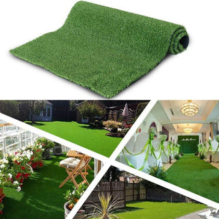 3ft x 32ft Premium Artificial Turf Mat – 0.6" Thick Synthetic Grass with Drainage Holes & Rubber Backing, Ideal for Pet Areas, Garden, Lawn, Patio & Balcony Decor