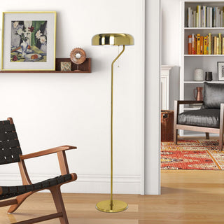 Spectra Tall Corner Floor Lamp (55-Inch) | Gold Outer, White Inner, Metal & Versatile Illumination