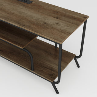 Modern Light Grey TV Stand with LED Lights and TV Socket – Fits TVs up to 55", Entertainment Console for Living Room or Bedroom