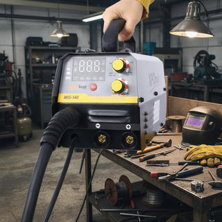 4-in-1 Multiprocess MIG Welder 140A | 110V Gas/Gasless Flux Core MIG, Solid Wire, Lift TIG, Stick ARC Welder Machine | Versatile Dual-Voltage (110V) Welding Solution