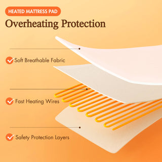 Best Queen Heated Mattress Pads | 1-Piece White Electric Bed Warmers