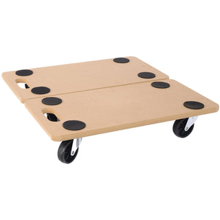Heavy Duty Furniture Moving Dolly, 2-Pack Wood Rolling Mover with Wheels, Holds 500 lbs, for Piano, Couch, Fridge & Heavy Items (22.8" x 11.2")