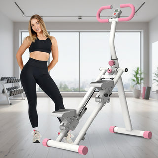 Vertical Climber Stair Stepper for Home – Full-Body Workout Machine with Adjustable Handlebar & Stable Frame (Pink)