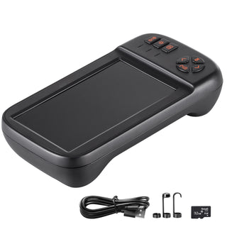 Borescope Camera, Triple Lens Endoscope Camera with Light, 4.5' Screen 1080P Inspection Camera with 10 LED Light, IP67 Waterproof Drain Snake Camera for Auto, Plumbing (16.5FT Cable, 32GB Card)