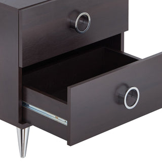 Elms Espresso Finish Accent Table