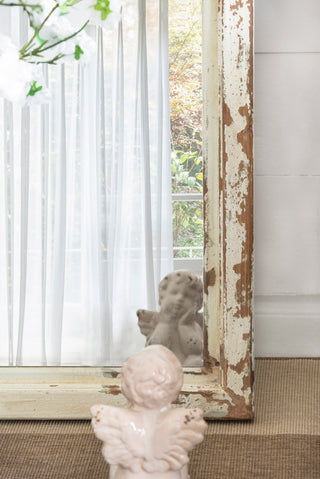 19x1.6x73.2' Oversized Full Length Floor Mirror, Vintage White Shabby Chic Wooden Frame for Leaning, Bedroom, Living Room