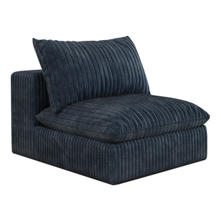 118.2" Cloud Sofa - Corduroy Deep Seat Couch, No Assembly, Blue