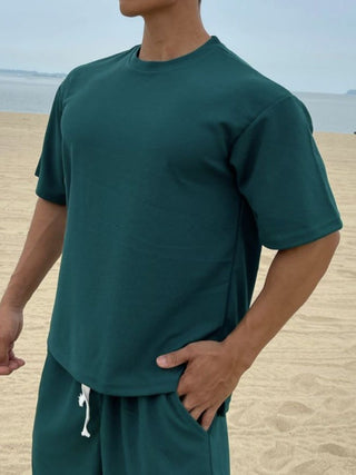 Men's Plus Size Round Neck Half Sleeve T-Shirt