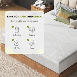 Twin Size Memory Foam Mattress,12 Inch Bed Mattress,with Cooling Green Tea Gel, CertiPUR-US Certified,White