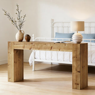 Modern Minimalist Wood Side and Console Tables - Solid Wood Hallway and Living Room Furniture